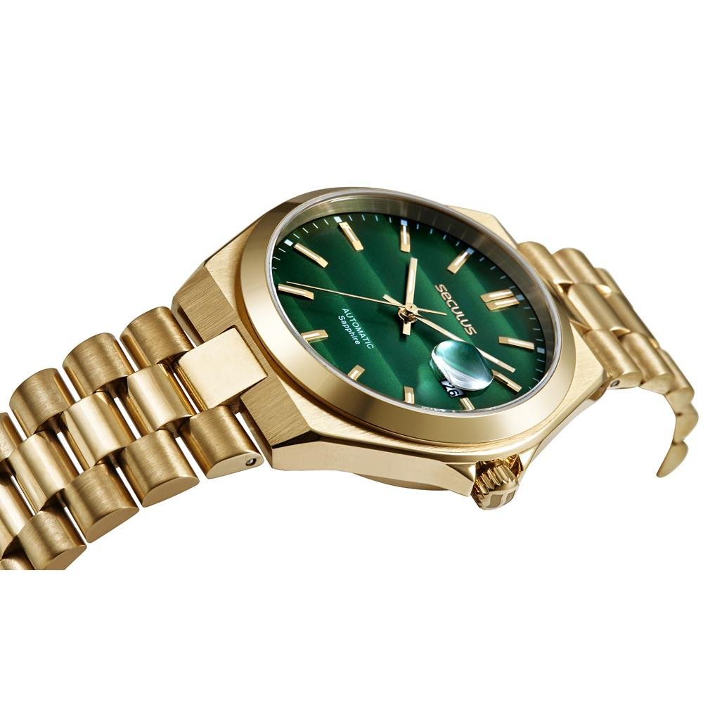 Relógio Seculus Masculino Ref: 77313gpsvda4 Automático Dourado Dourado 2