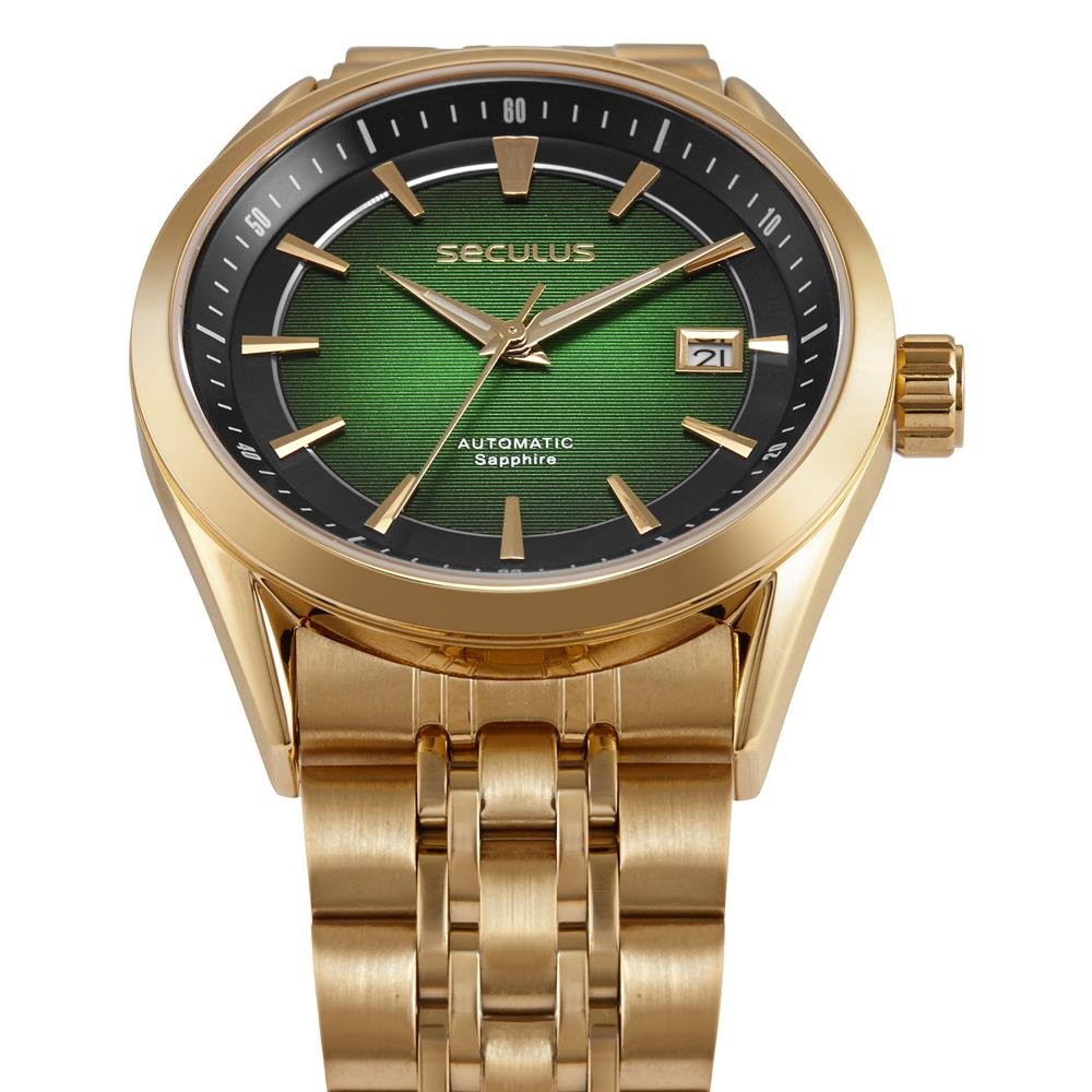 Relógio Seculus Masculino Ref: 77349gpsvda3 Automático Dourado Dourado 4
