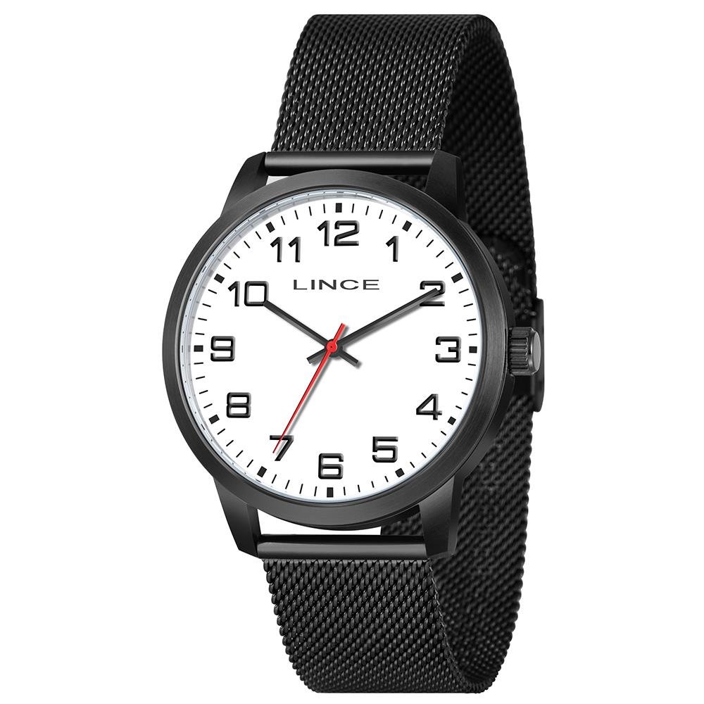 Relógio Lince Masculino Ref: Mrn4857l44 B2px Casual Mesh Black