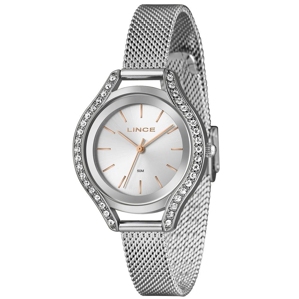 Relógio Lince Feminino Ref: Lrmm059l36 S1sx Casual Mesh Prateado
