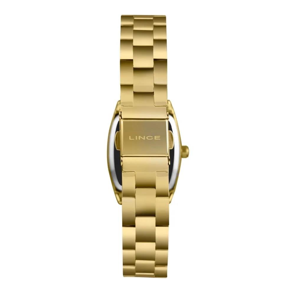 Relógio Lince Feminino Ref: Lqgh265l22 S2kx Retangular Dourado Dourado 3