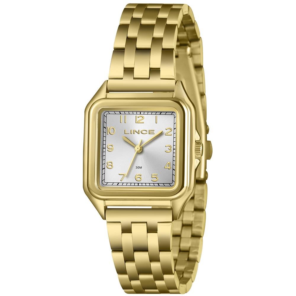 Relógio Lince Feminino Ref: Lqgm046l30 S2kx Retangular Dourado