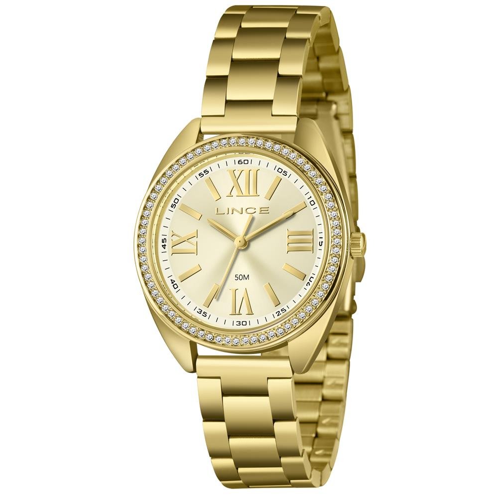 Relógio Lince Feminino Ref: Lrgh262l36 C3kx Casual Dourado