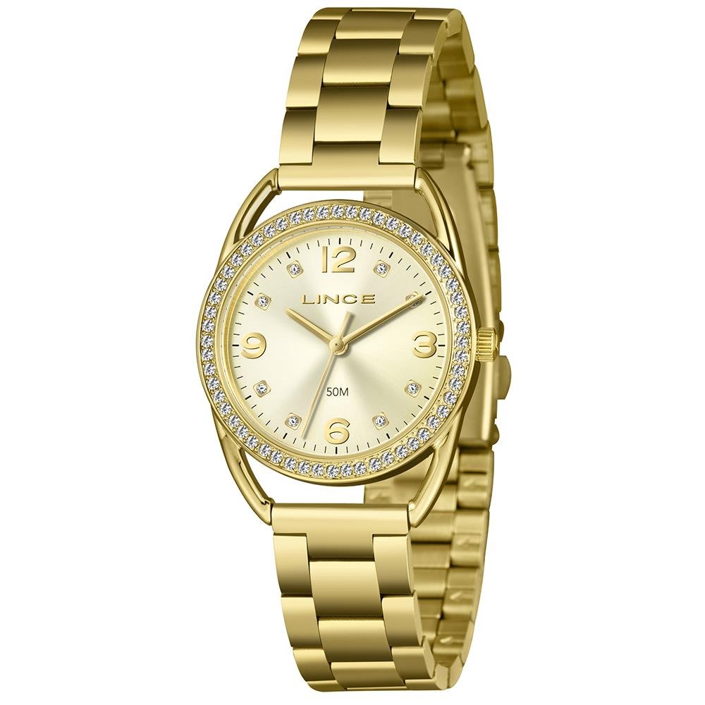 Relógio Lince Feminino Ref: Lrgh256l33 C2kx Casual Dourado