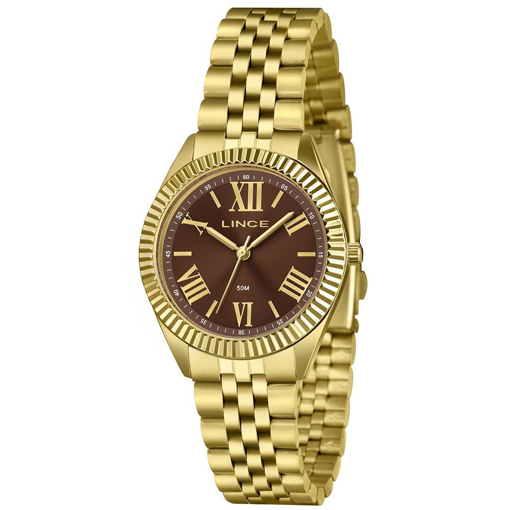 Relógio Lince Feminino Ref: Lrgm047l36 N3kx Clássico Dourado