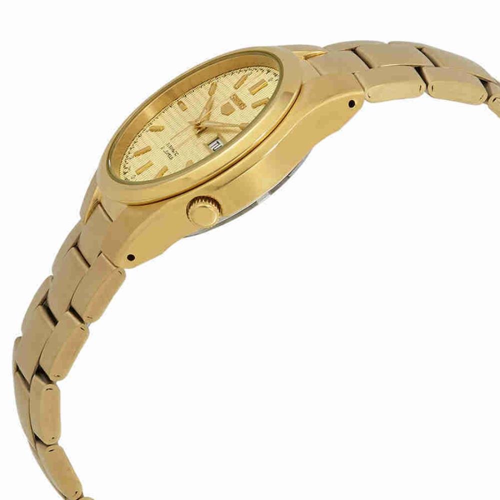 Relógio Seiko Masculino Ref: Snk610b1 C1kx Automático Clássico Dourado Dourado 2