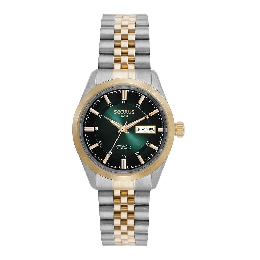 Relógio Seculus Masculino Ref: 77361gpsvba6 Automático Bicolor