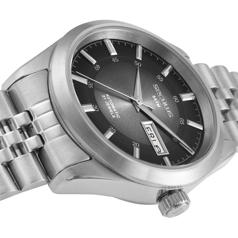 Relógio Seculus Masculino Ref: 77361g0svna1 Automático Prateado Prata 3
