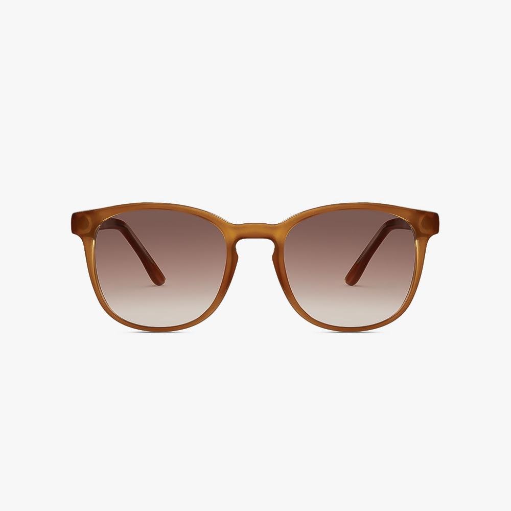 Óculos de Sol Arredondado Caramelo Marrom 1