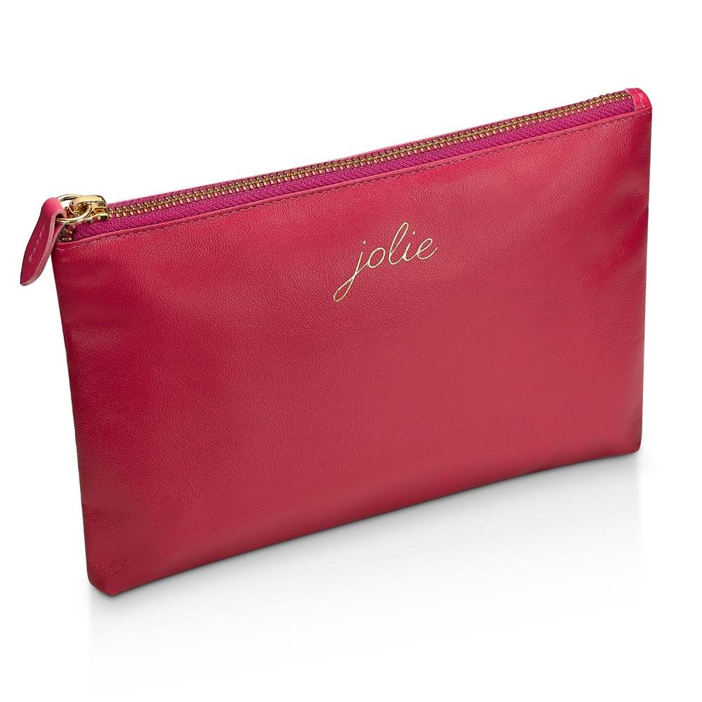 Necessaire Grande em Couro Pink Rosa 2