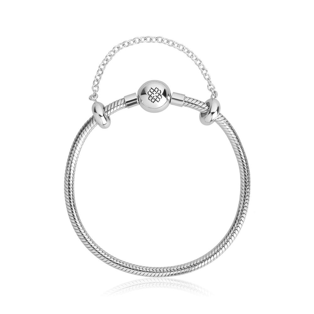 Pulseira Maleável Em Prata 925 Com Fecho Redondo - 18 cm Prata 1