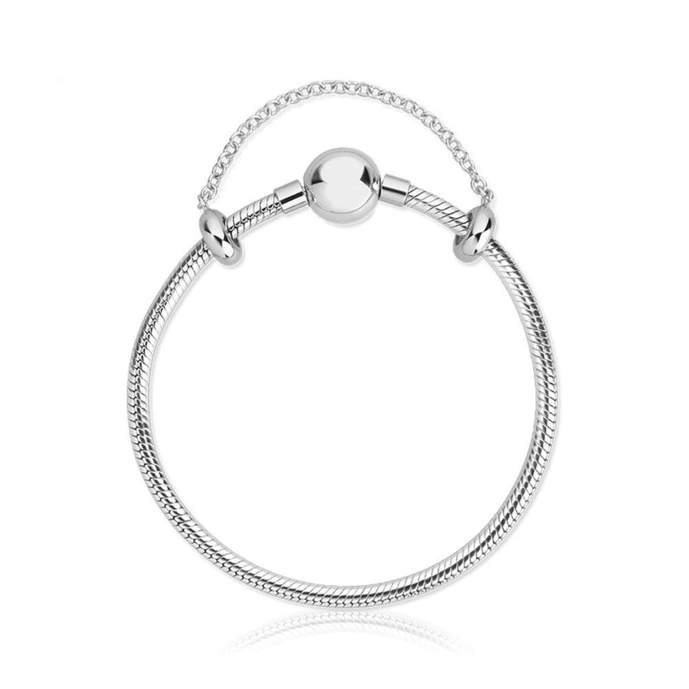 Pulseira Maleável Em Prata 925 Com Fecho Redondo - 18 cm Prata 2