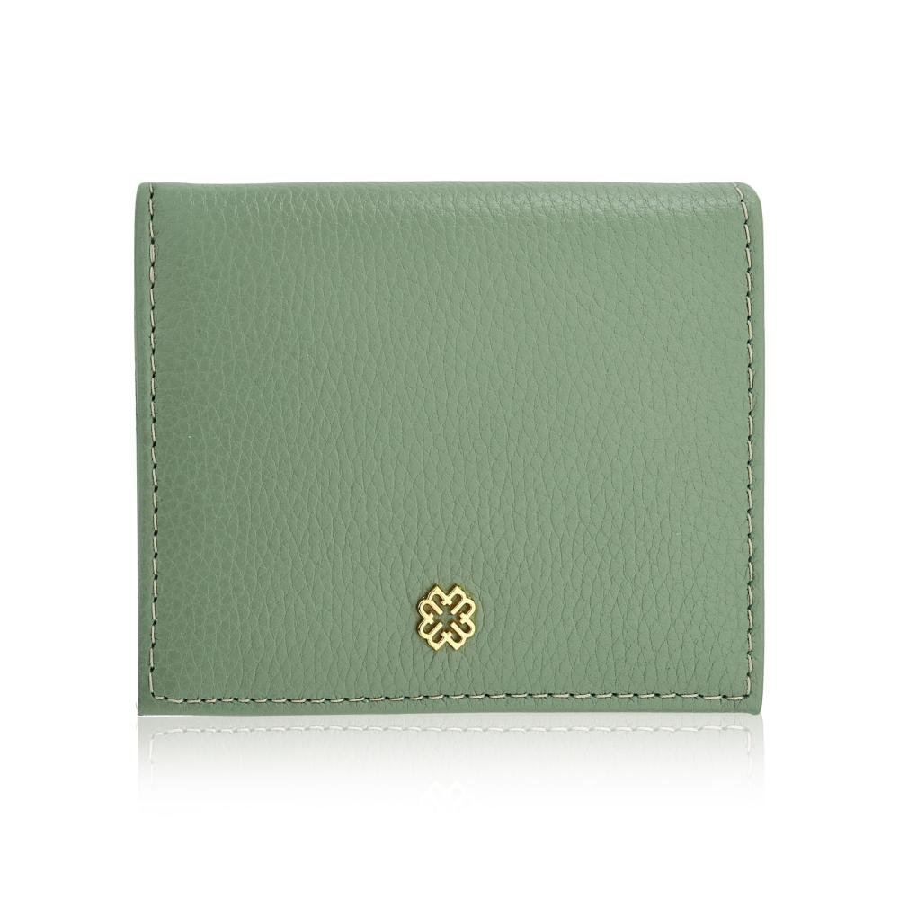 Carteira Feminina Média em Couro Verde Verde 1