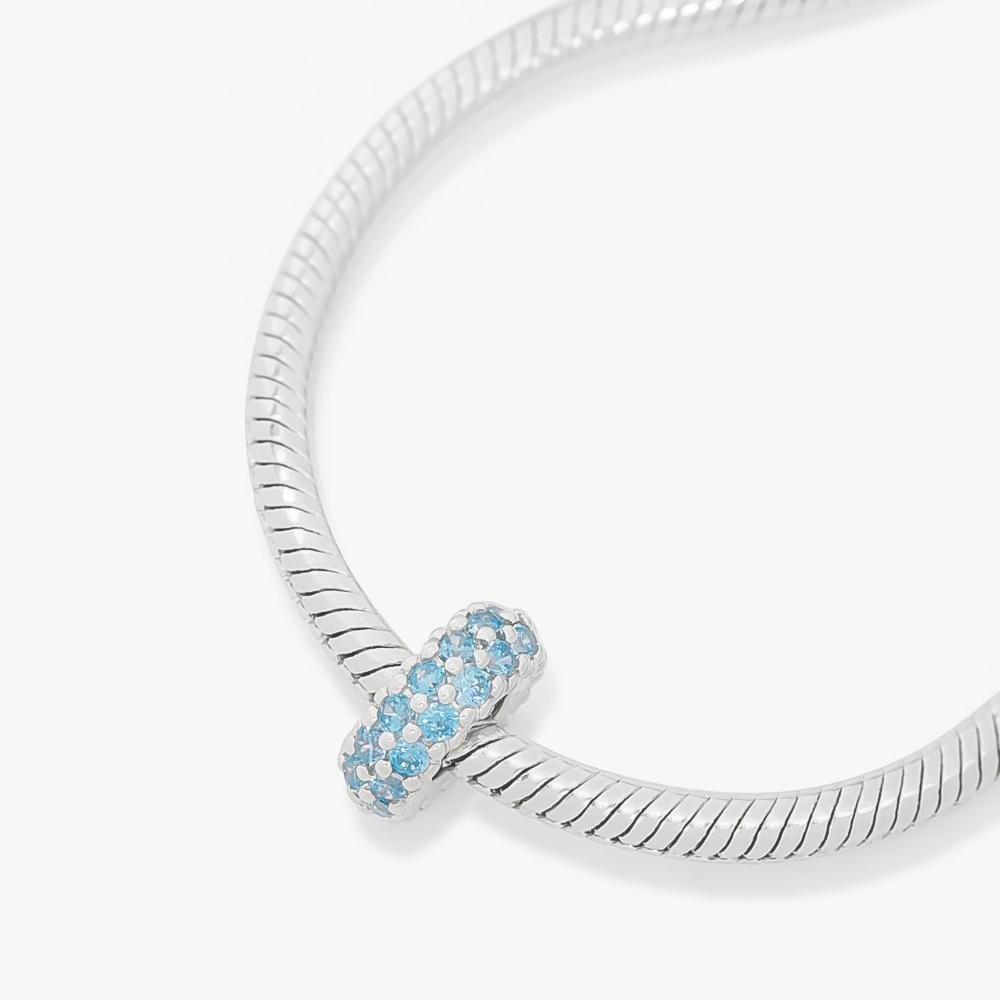 Charm Separador Cravejado em Prata 925 Prata 3