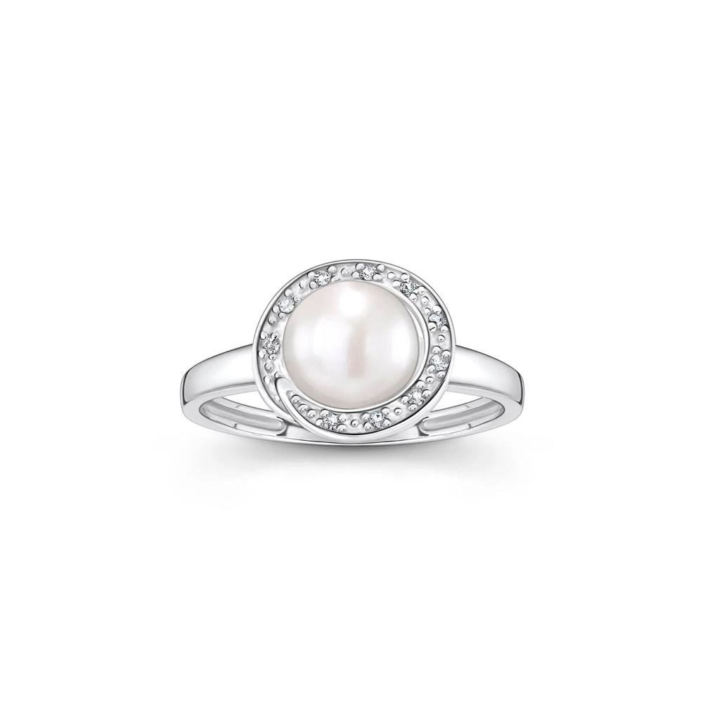 Anel Com Pérola e Topázio em Prata 925 2