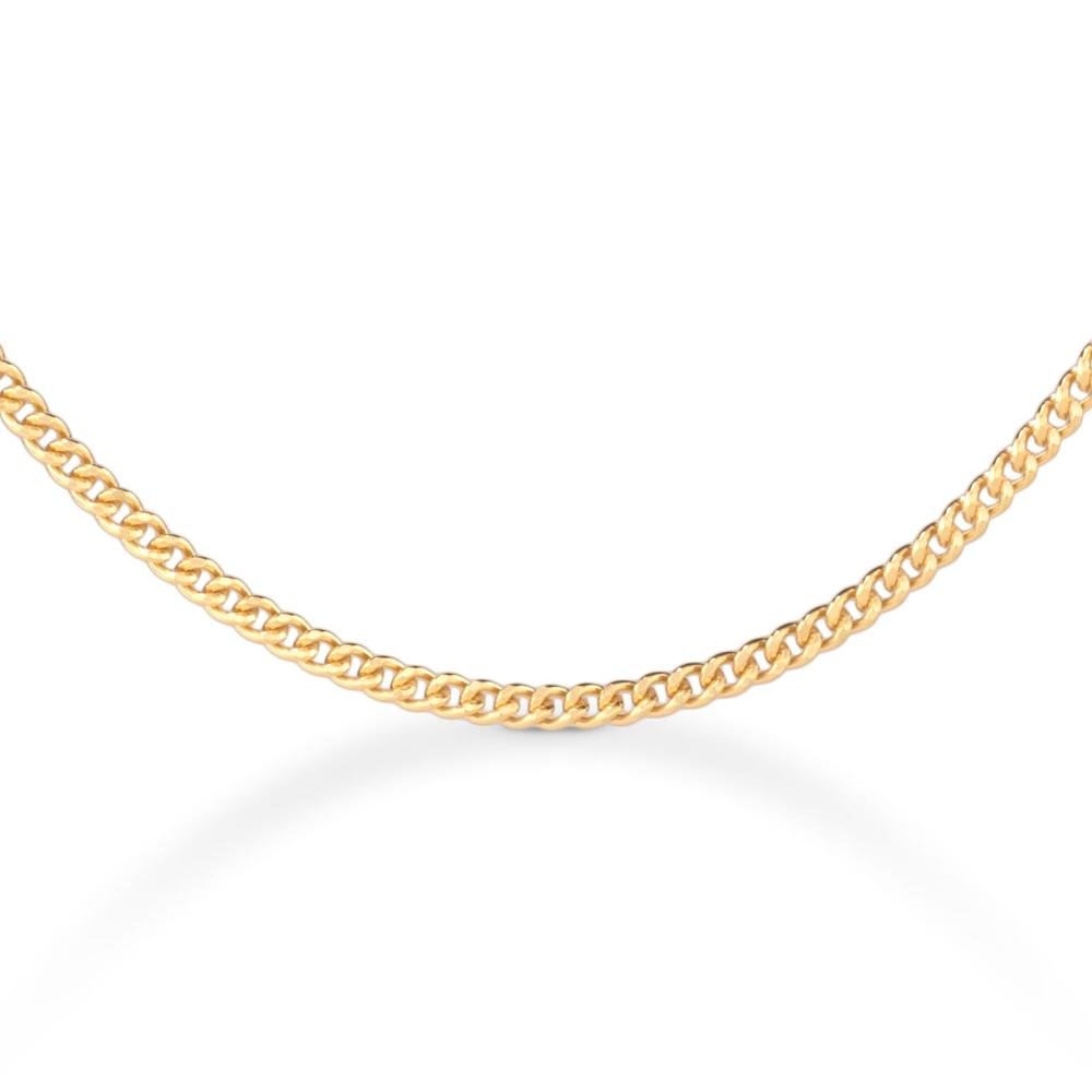 Corrente Malha Groumet em Prata 925 com Banho de Ouro Amarelo 18k - 50 cm Dourado 2