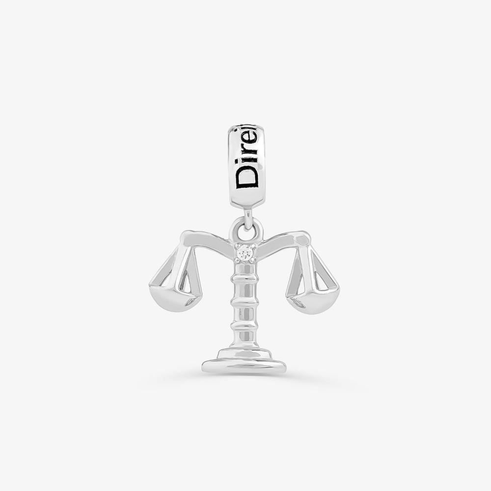 Charm Direito Cravejado em Prata 925 Prata 1