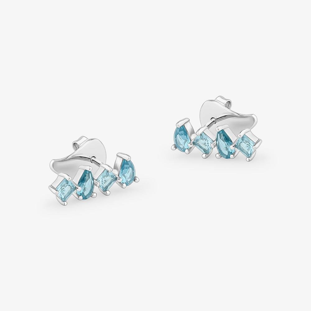 Brinco Earcuff Cravejado em Prata 925 Prata 3