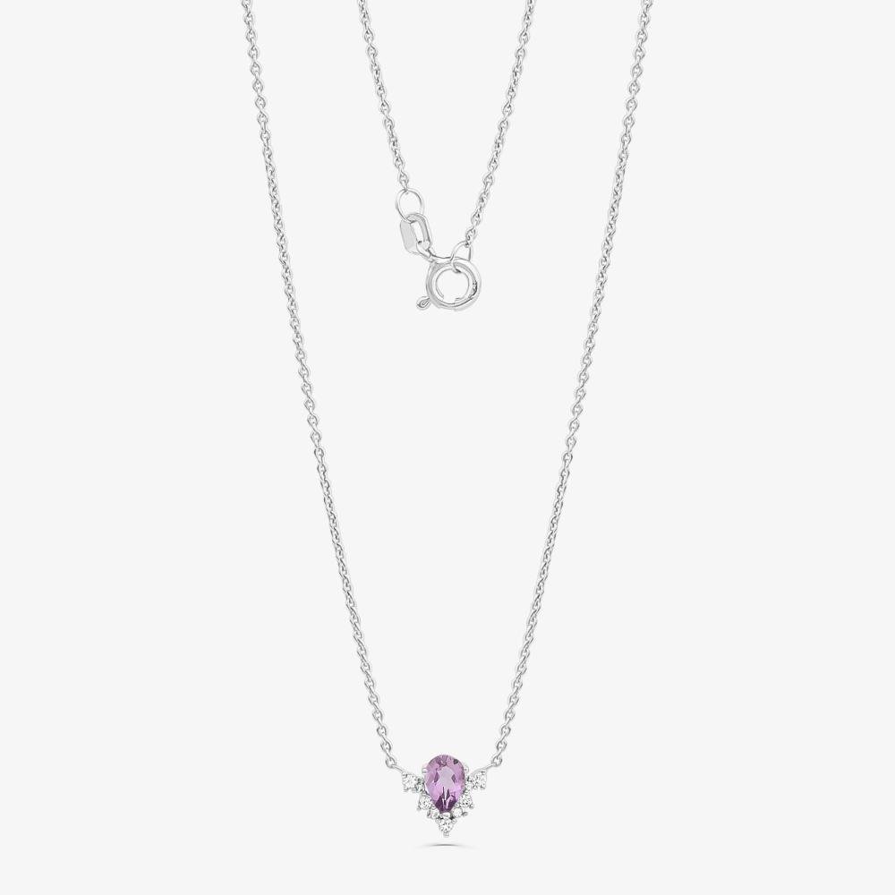 Colar com Ametista e Topázio em Prata 925 Prata 3