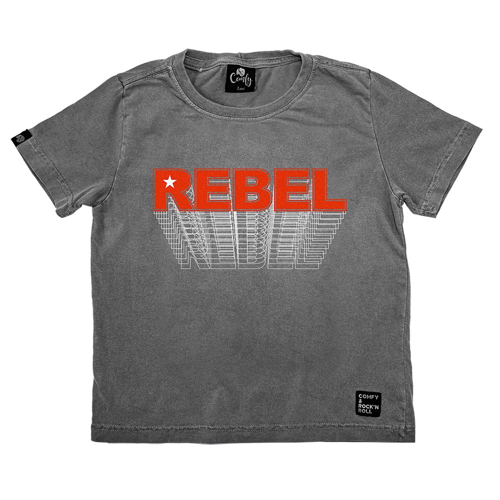 Camiseta Estonada Rebel Cinza
