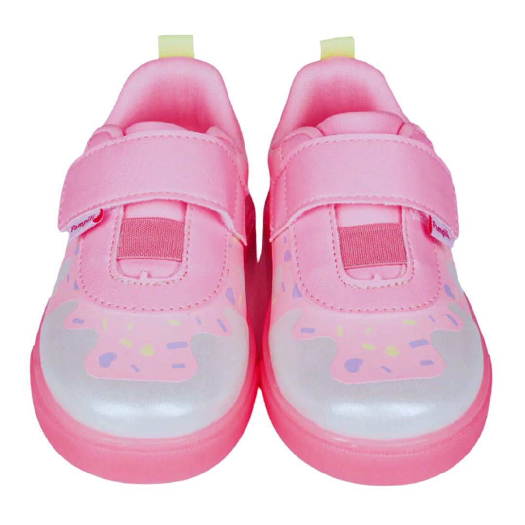 Tênis Infantil Menina Pampili Pom Pom Sorvete Rosa Neon Rosa 2