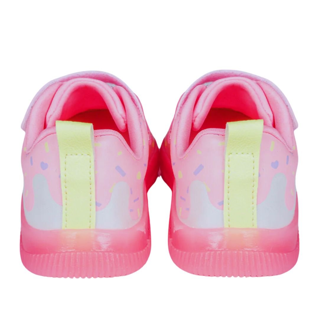 Tênis Infantil Menina Pampili Pom Pom Sorvete Rosa Neon Rosa 5