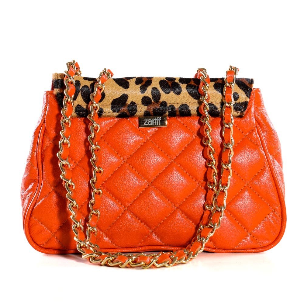 Bolsa Zariff J00016bb Leopardo Laranja 4