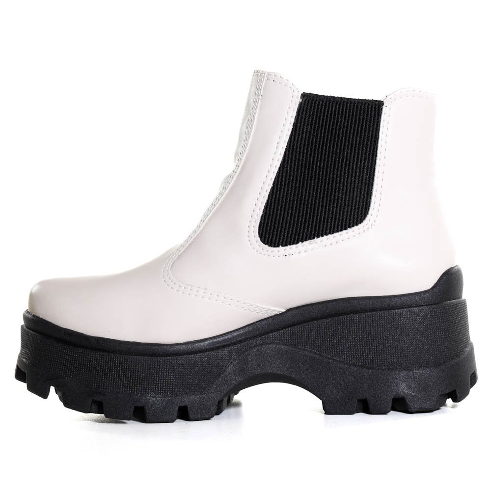 Bota Feminina Chelsea Zariff 63-199124 Branco 2