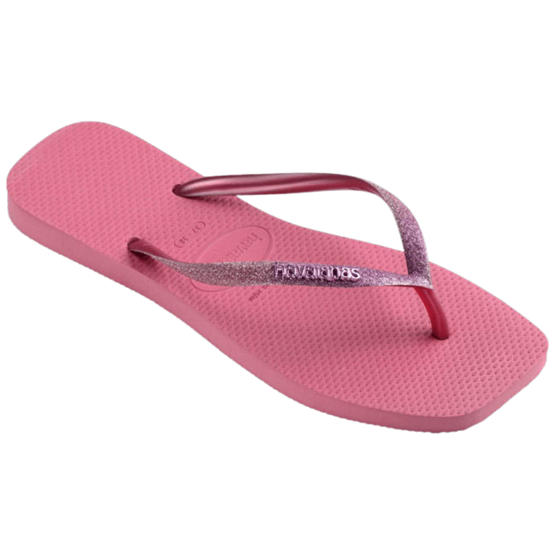 Chinelo Havaianas Feminino Square Rosa Claro