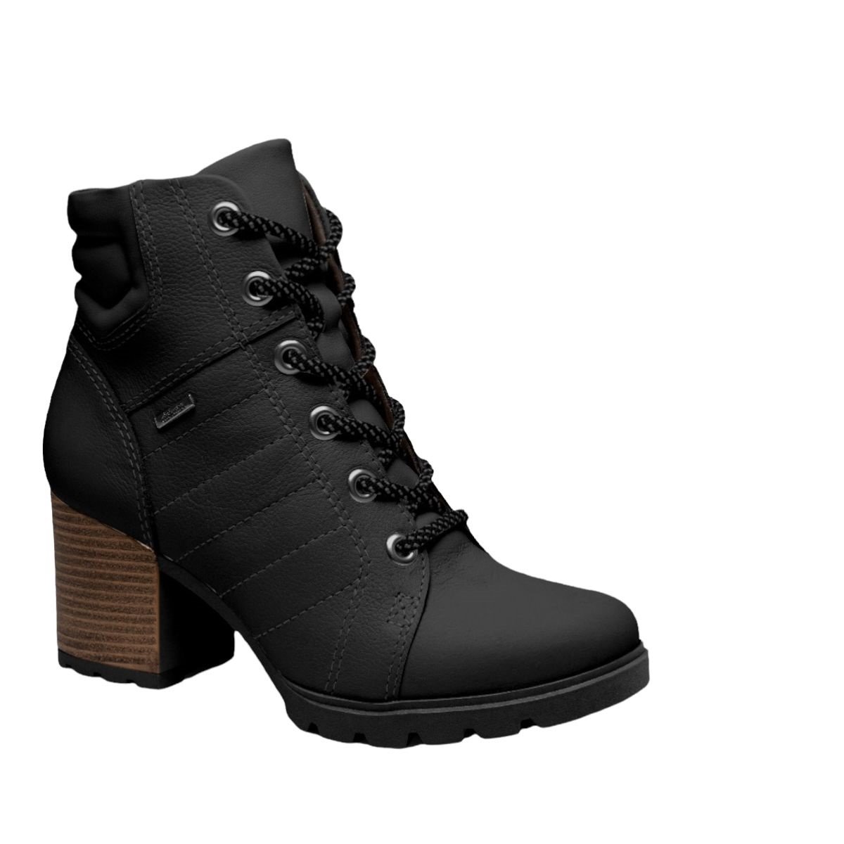 Bota Dakota G4564 Coturno Salto Grosso Tratorado Cadarço Couro Feminino