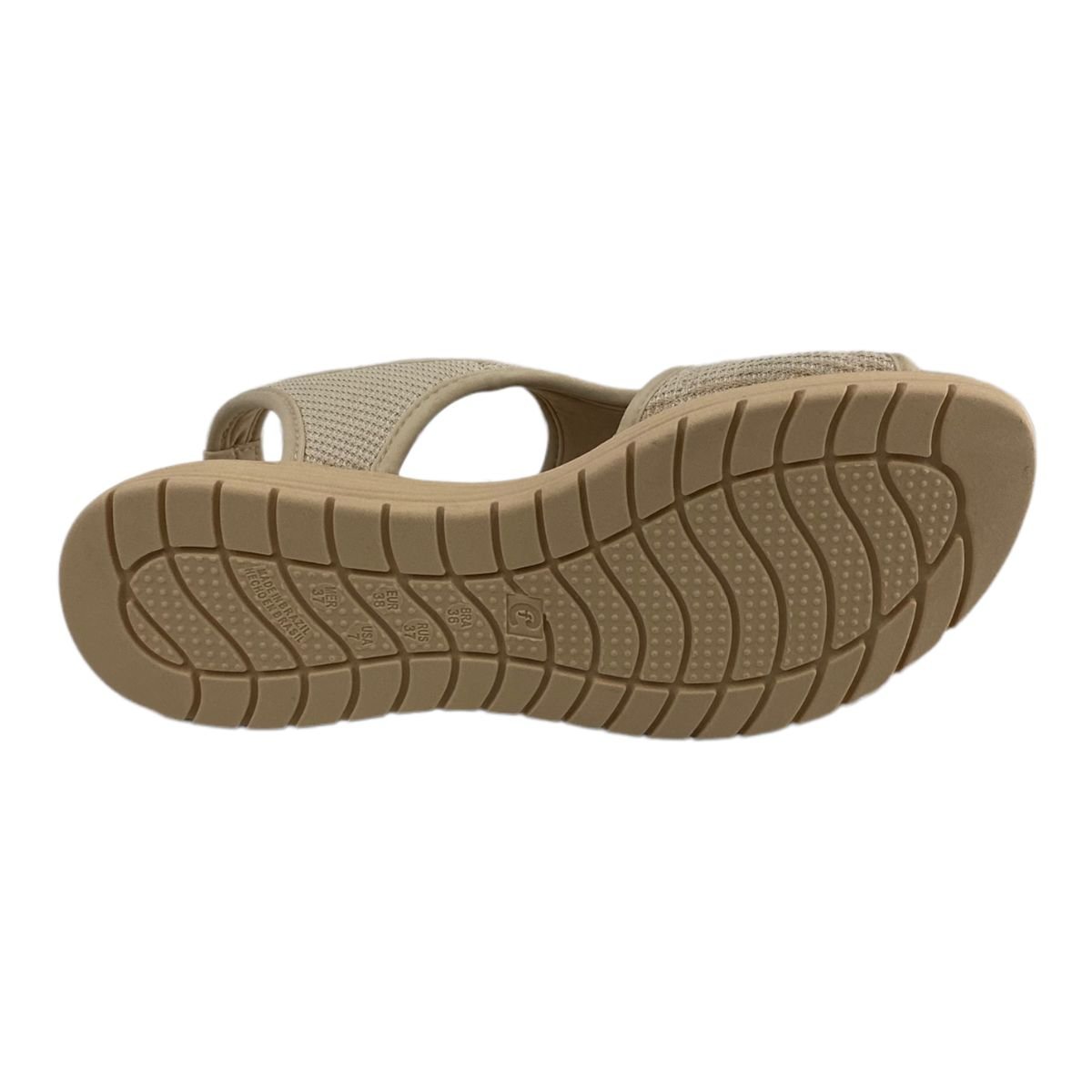 Sandália Comfortflex 2251402 Anabela Casual Confortavel Feminino  Bege 4