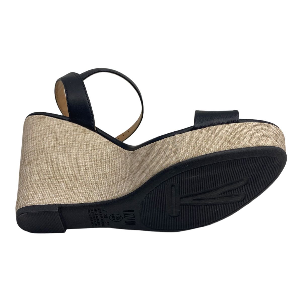 Sandália Vizzano Anabela Plataforma Leve 6283.2000 Feminina  Preto 4