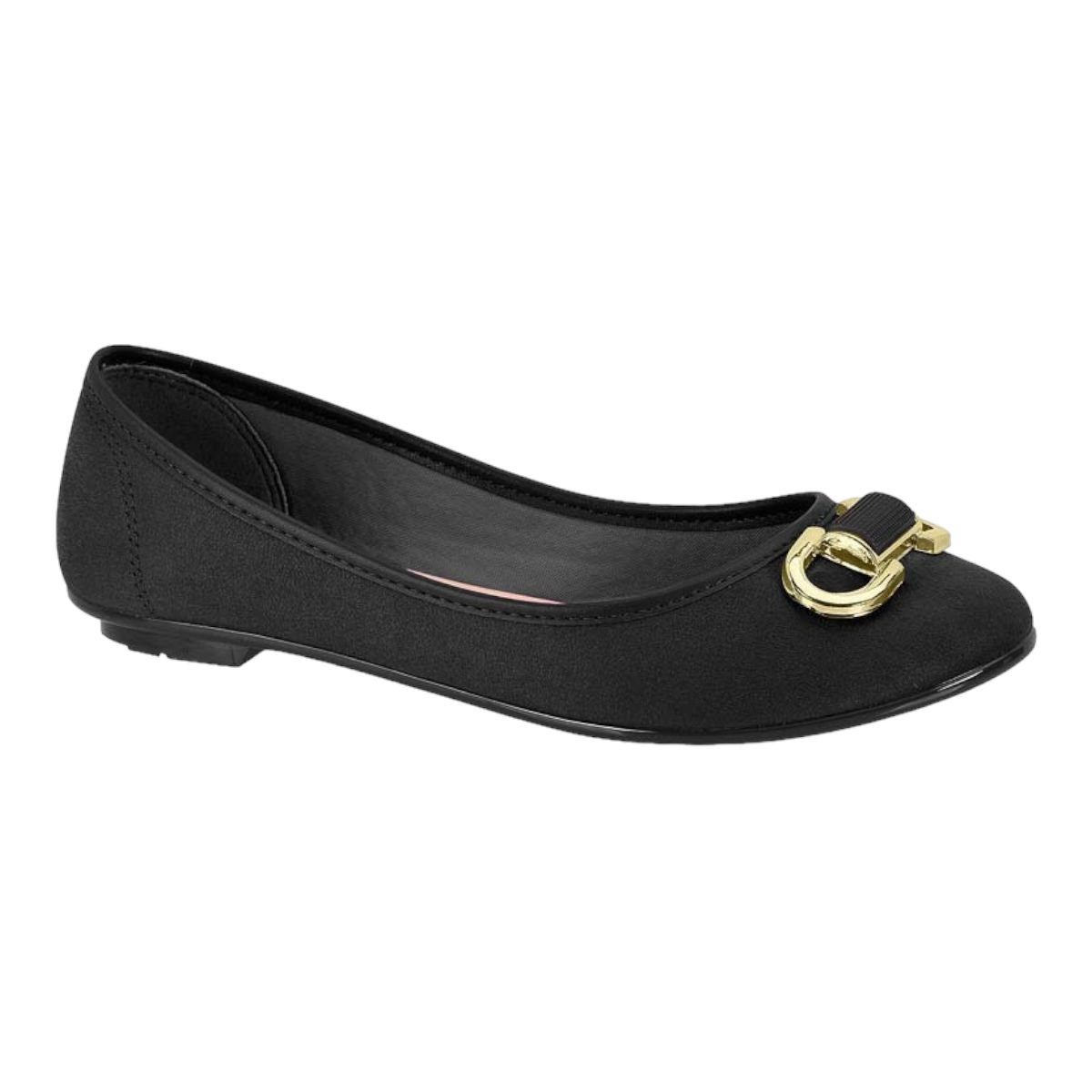 Sapatilha Moleca 5027.1467 Sapato Conforto Casual Leve Feminino Preto 1