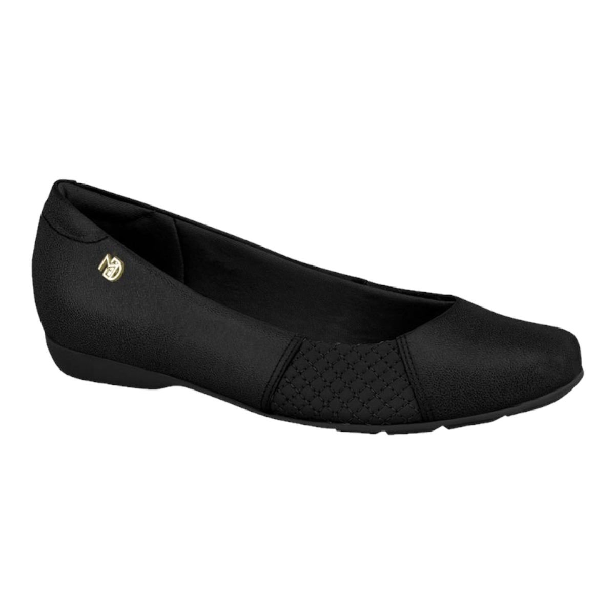 Sapatilha Modare 7016.457 Sapato Salto Baixo Confortavel Feminino Preto 1