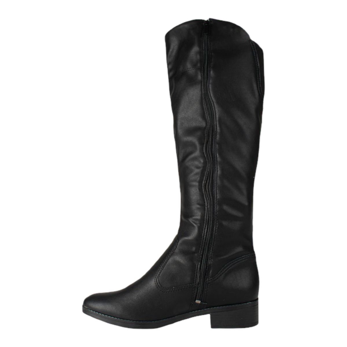 Bota Dakota G4503 Cano Longo Montaria Elastico Salto Baixo Ziper Feminino Preto 4