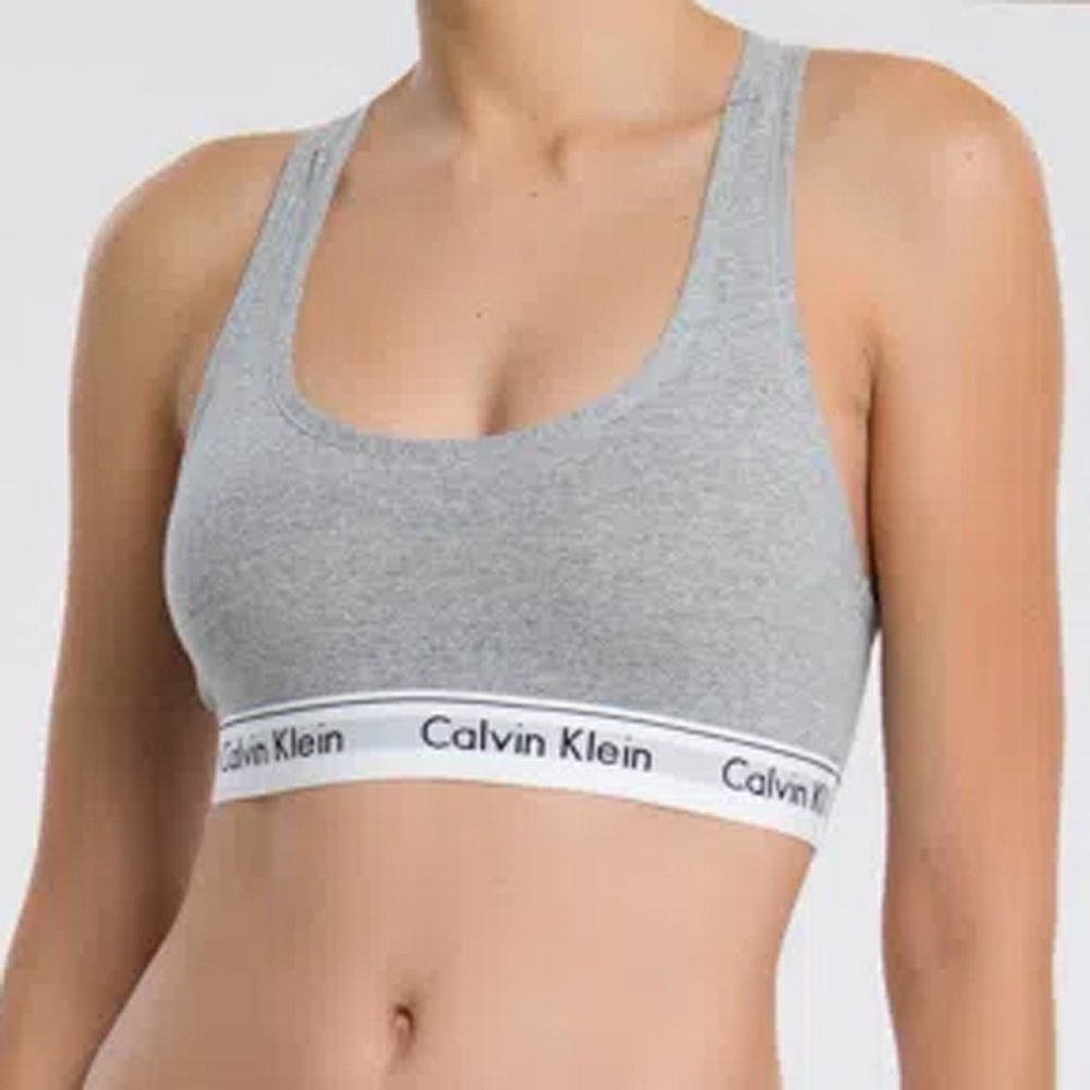 Top Calvin Klein Underwear Logo Cinza - Compre Agora