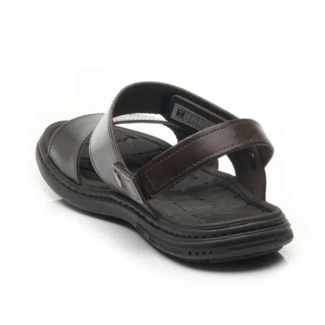 Sandália Pegada Masculina Em Couro Marrom 4