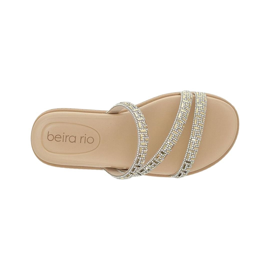 Rasteirinha Beira Rio Pedraria De Brilho Feminino Dourado