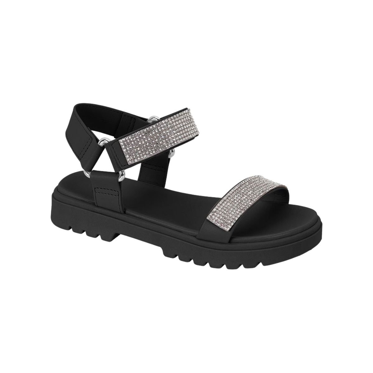 Sandália Molekinha Flatform Menina Infantil Preto 1