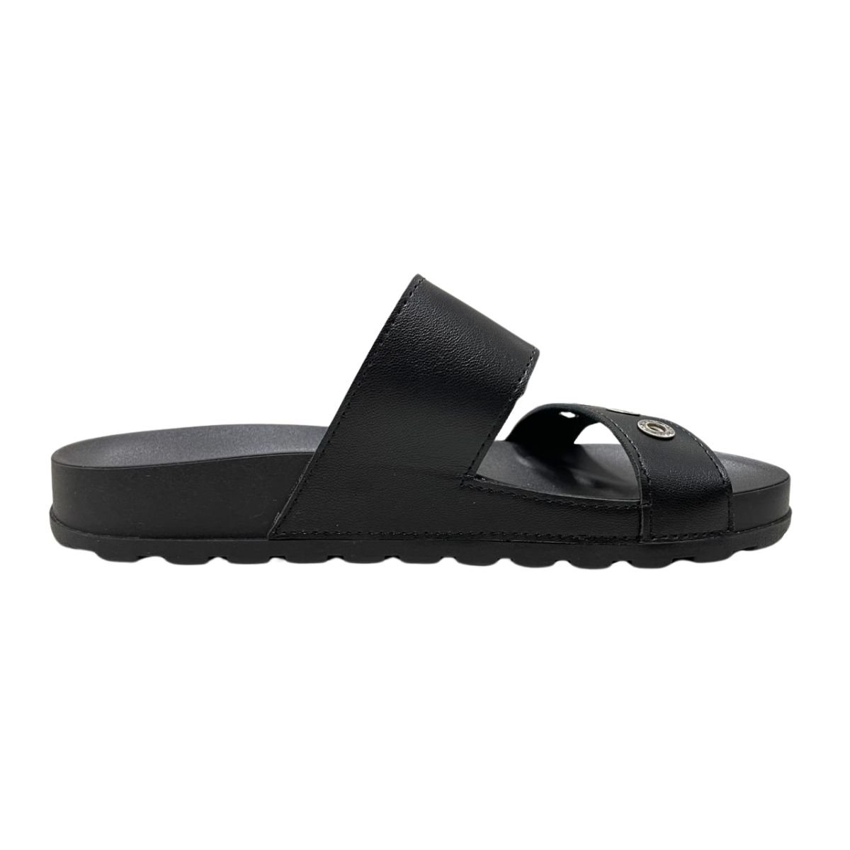 Sandália Rasteira Moleca Papete Feminino Preto 3