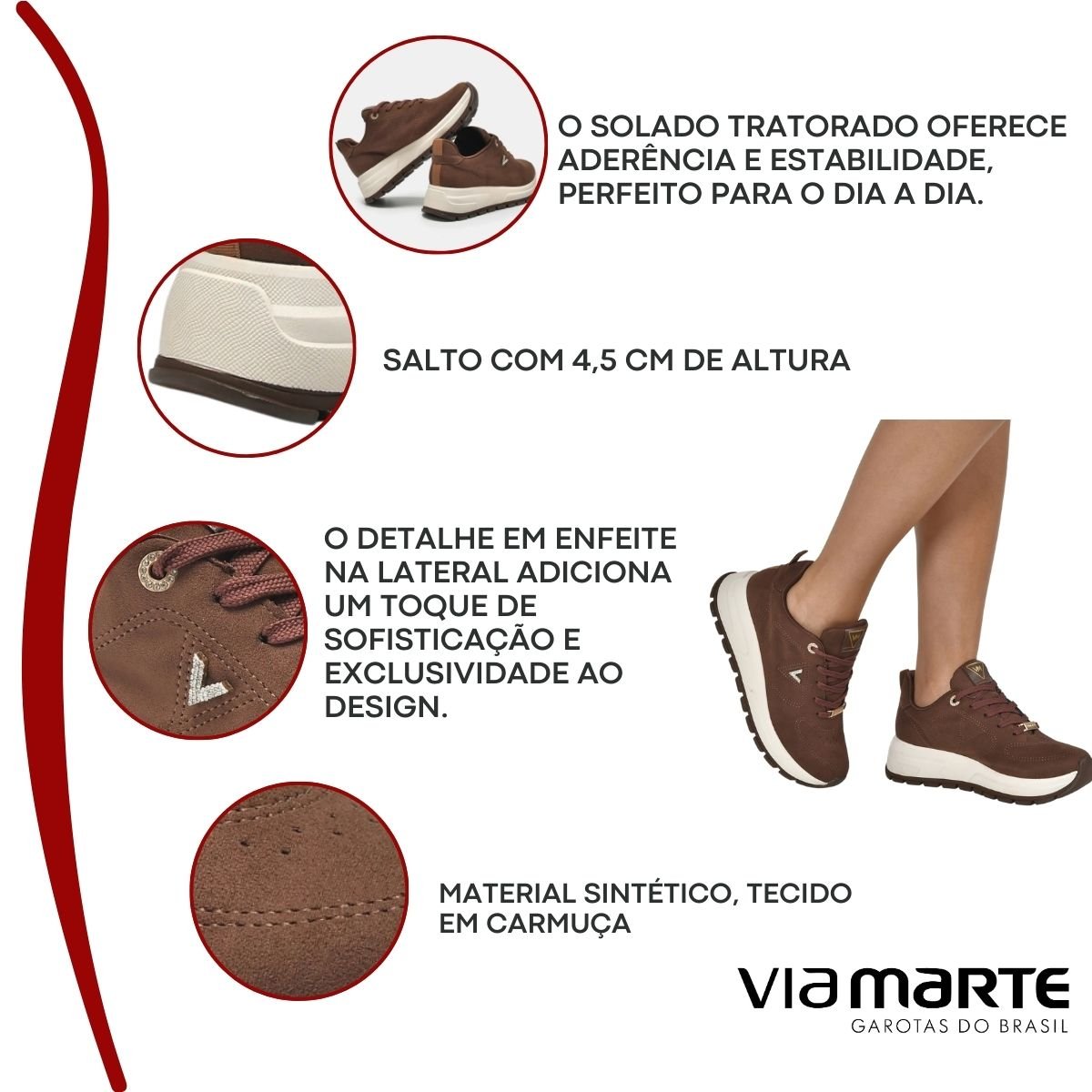 Tênis Camurça Via Marte Flatform Feminino Preto 2