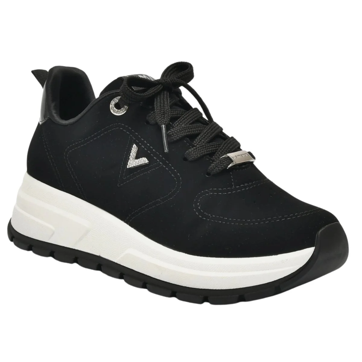 Tênis Camurça Via Marte Flatform Feminino Preto 3