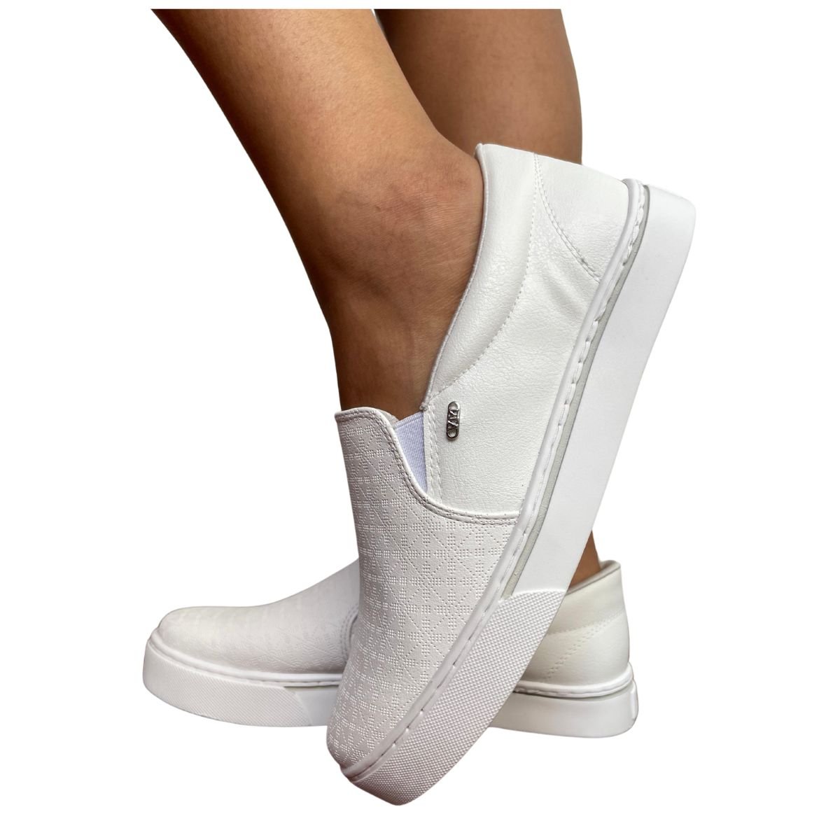 Tênis Via Marte Slip On Casual Feminino Branco 9
