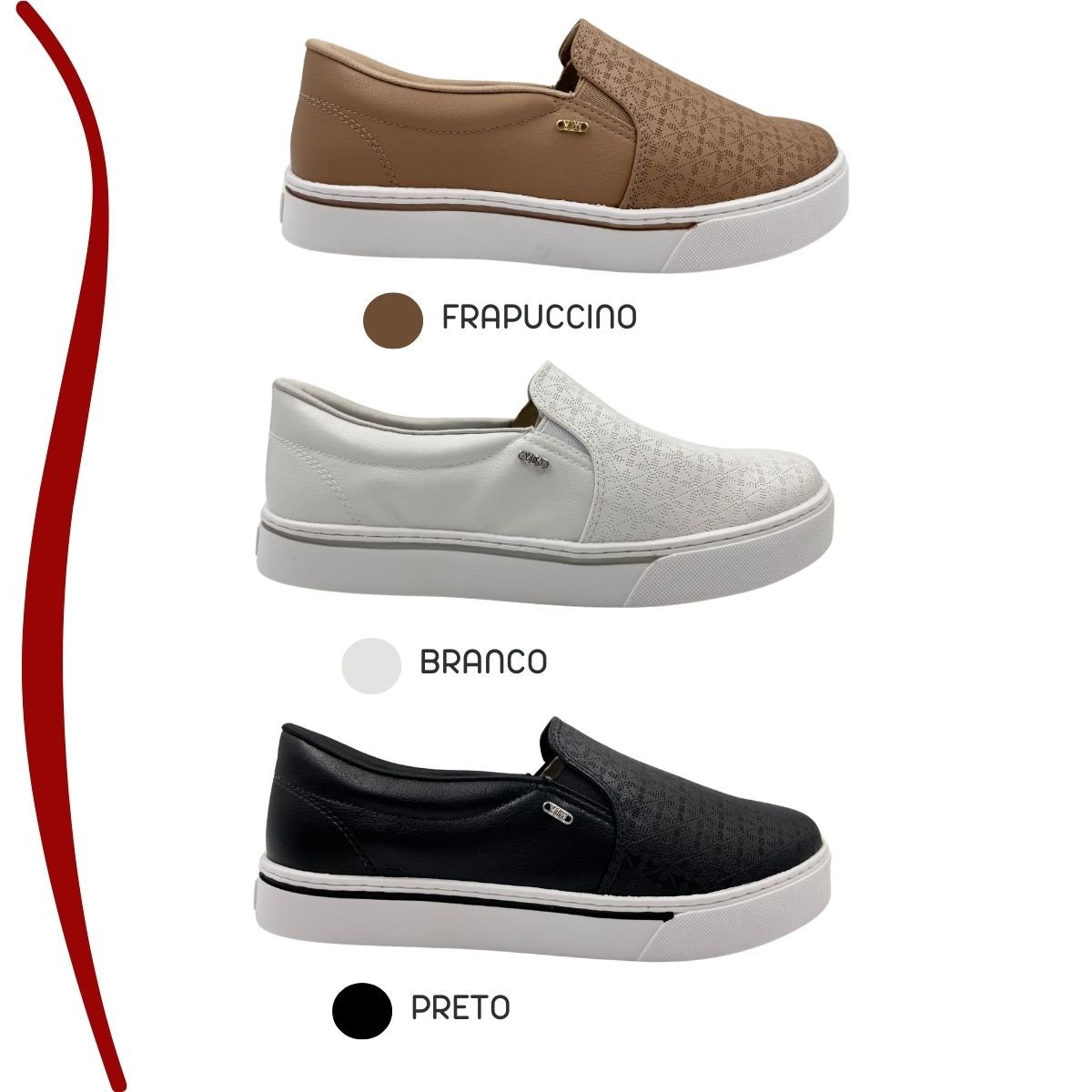 Tênis Via Marte Slip On Casual Feminino Branco 10