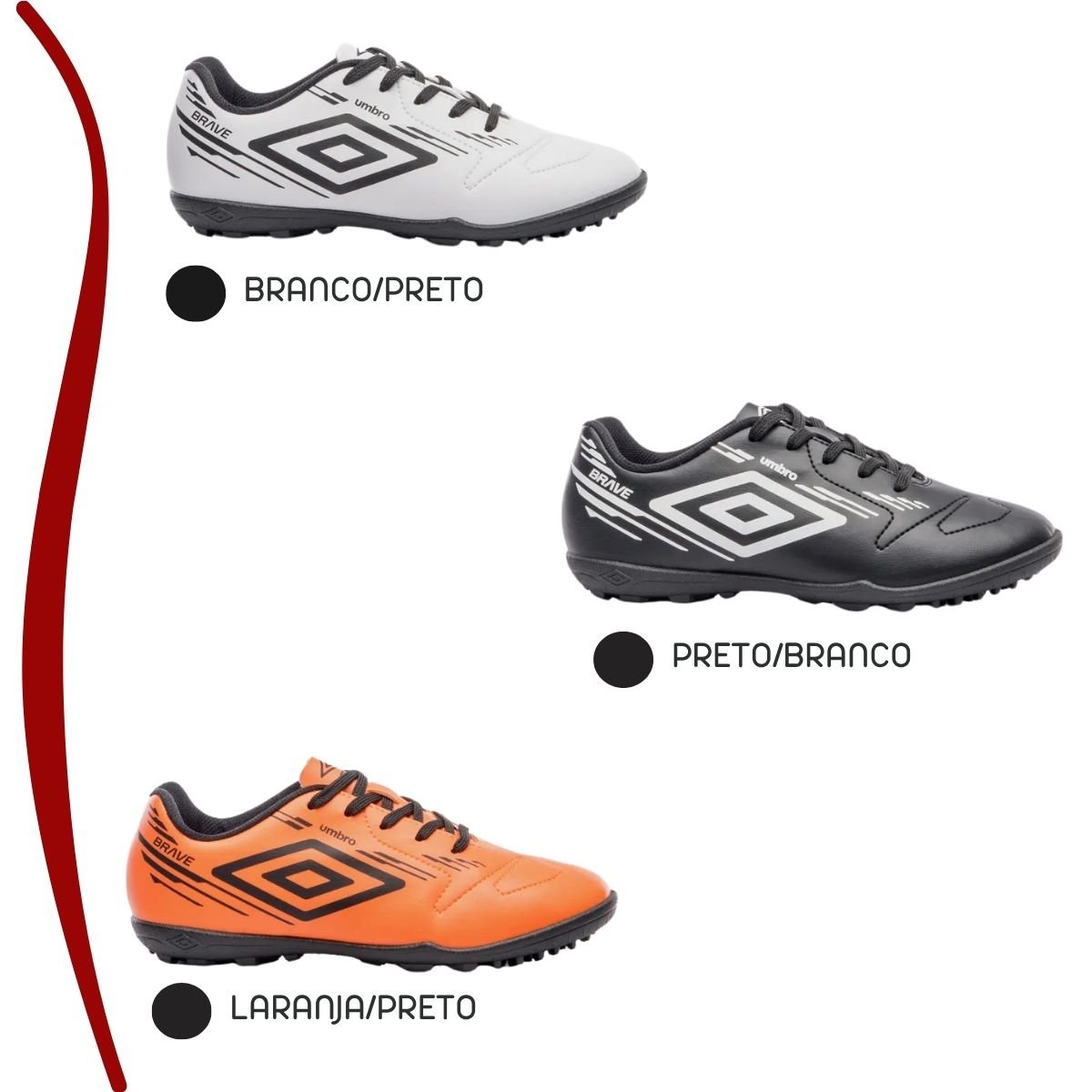 Chuteira Society Masculino Umbro Brave Laranja 8