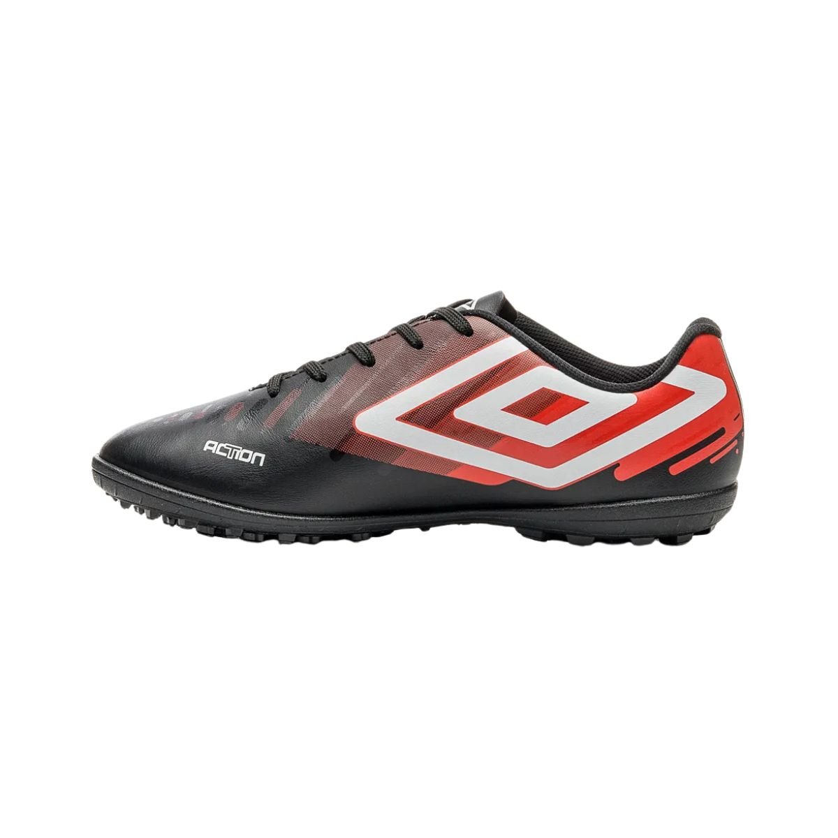 Chuteira Society Masculino Umbro Action Preto/Vermelho 4