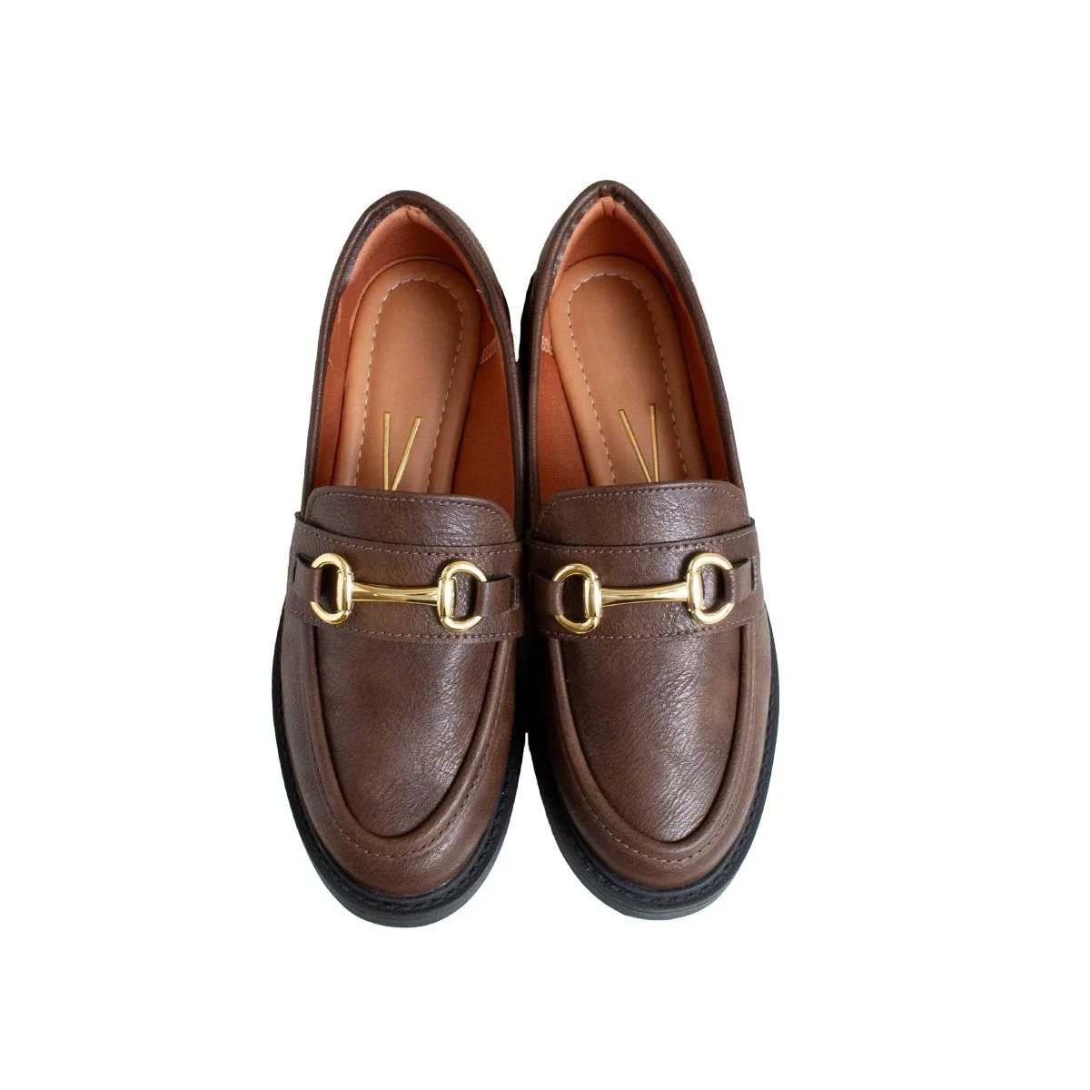 Sapatilha Vizzano Mocassim Feminino Salto Bloco Marrom 2