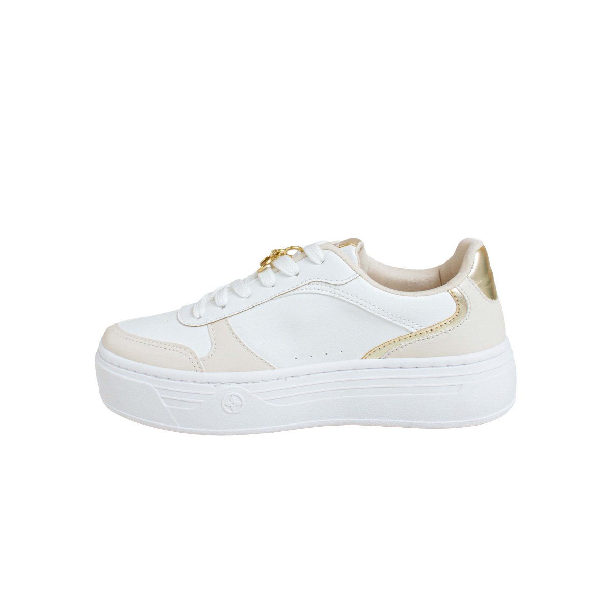 Tênis Casual Peluche Flatform Alto Feminino Branco 3