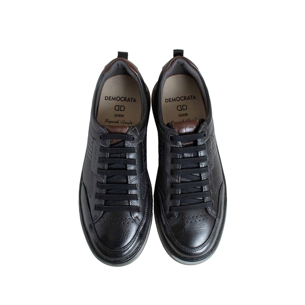 Sapatênis Couro Democrata Dylan Masculino Preto 2