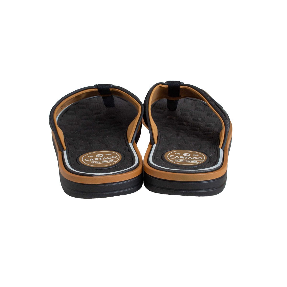 Chinelo De Dedo Masculino Cartago Lyon Iv Original Preto/Bege 4
